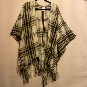 Wool rich wrap shawl